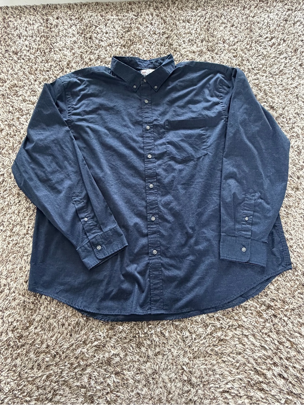 Old Navy Men's Navy Button-Down Long Sleeve Shirt